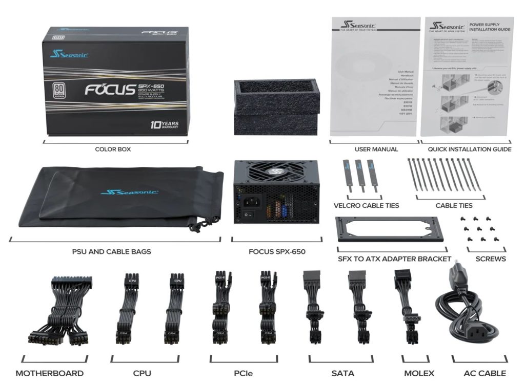 Seasonic 650W 80+ Platinum Focus SPX - Image 9