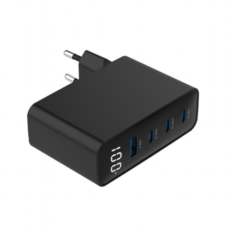 Gembird 4-port 100W GaN USB fast charger LCD Black - Image 4
