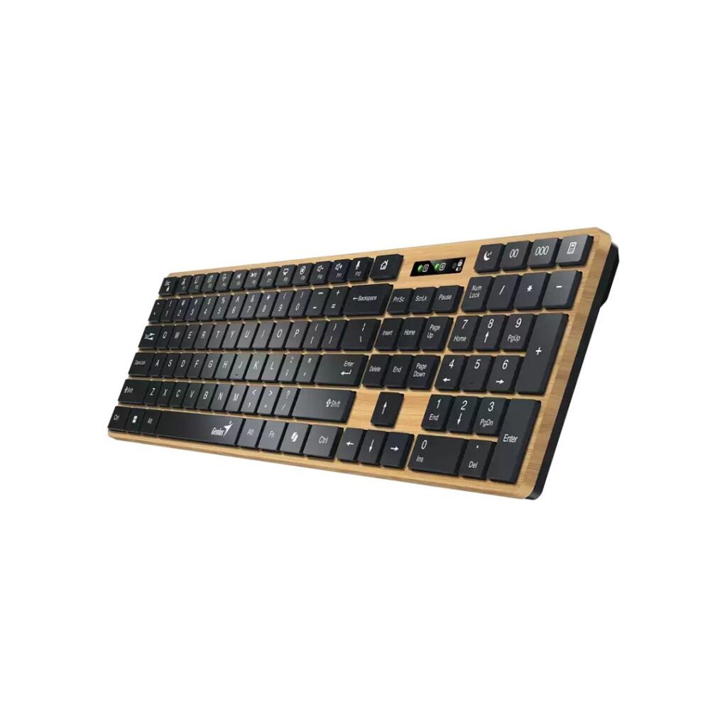 Genius SlimStar 7250BT Copilot Wireless Bluetooth Business Keyboard Pine Wood HU - Image 4