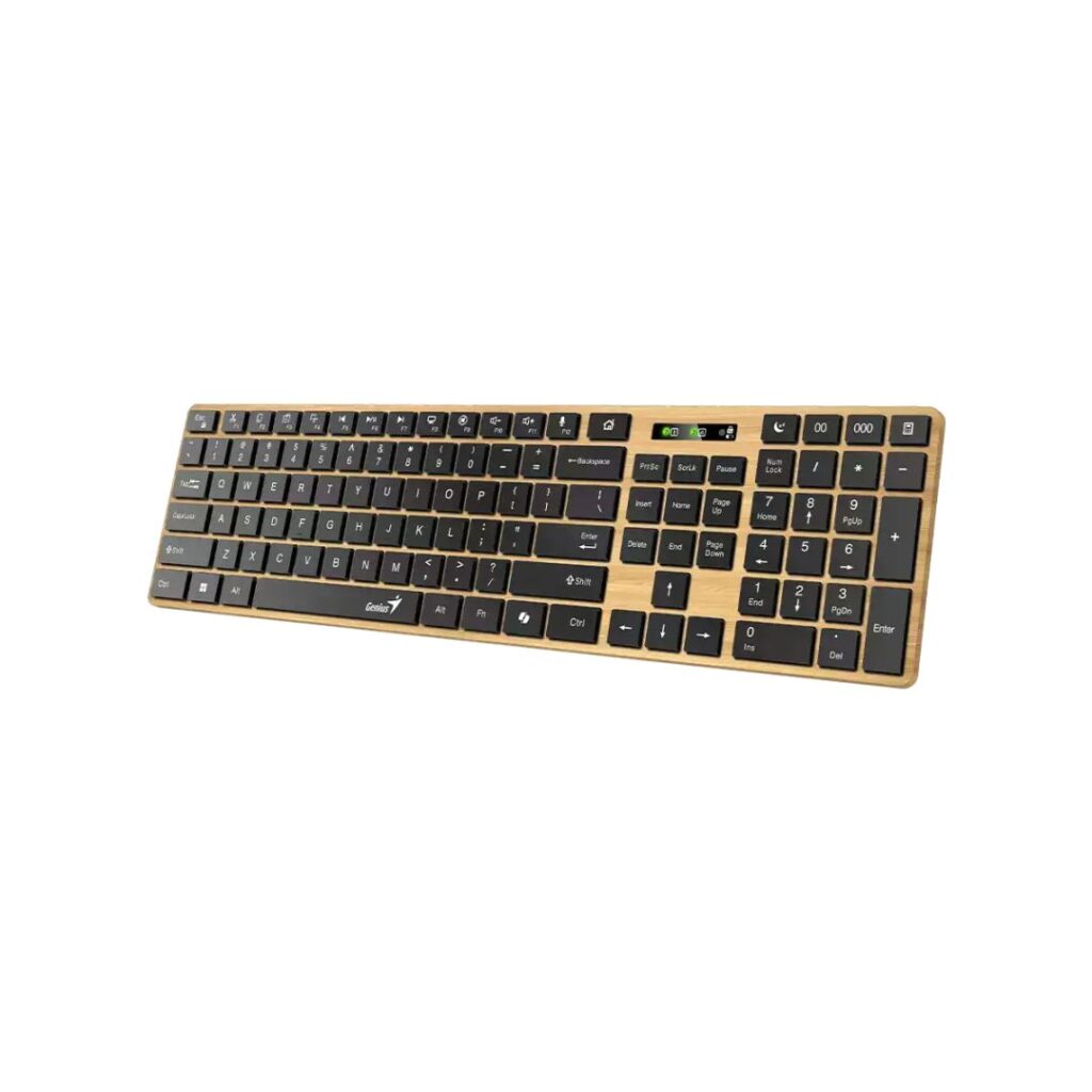 Genius SlimStar 7250BT Copilot Wireless Bluetooth Business Keyboard Pine Wood HU - Image 5