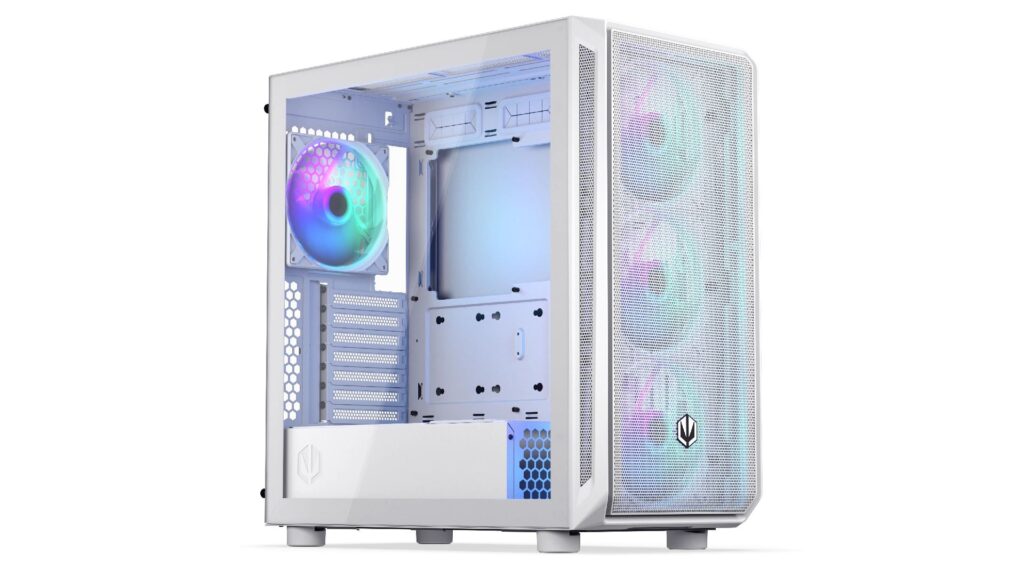 Endorfy Számítógépház - Arx 700 White ARGB (ATX /micro ATX/ITX, 1xUSB-C, 2xUSB3.0, 4x14cm LED ventilátor, ablak, fehér) - Image 3