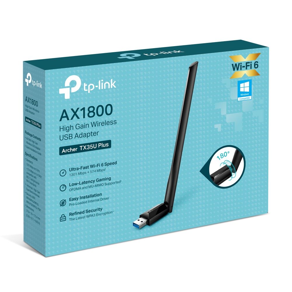 TP-Link Archer TX35U Plus AX1800 High Gain Wireless USB Adapter - Image 4
