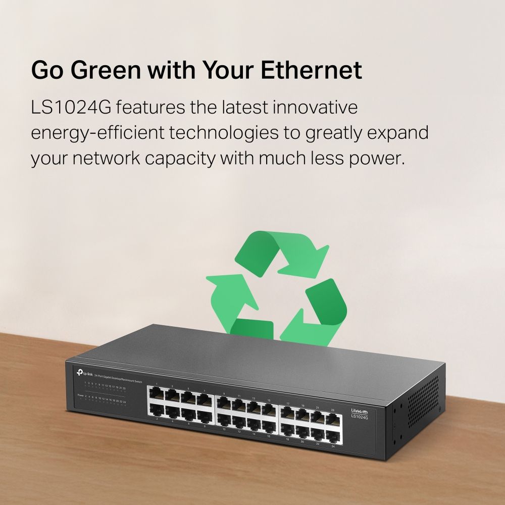 TP-Link LS1024G 24-Port Gigabit Desktop/Rackmount Switch - Image 11