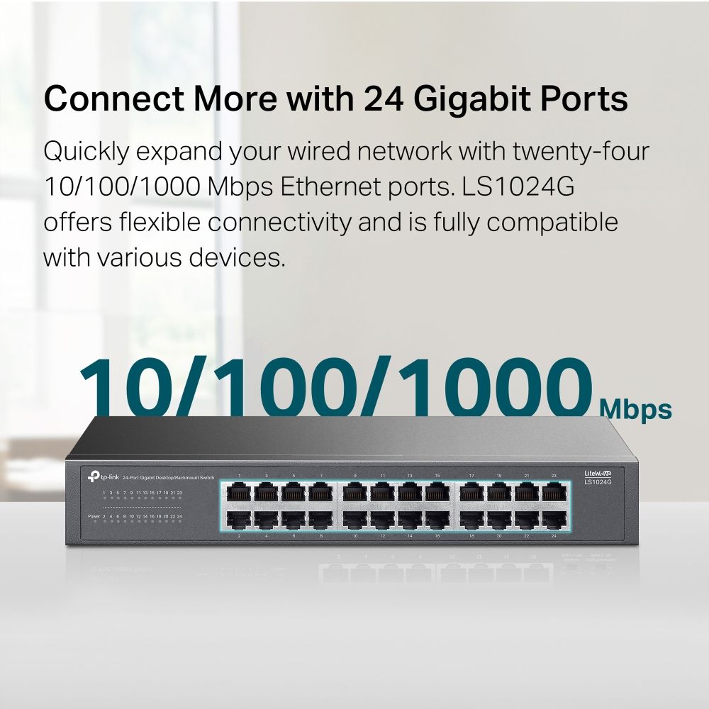 TP-Link LS1024G 24-Port Gigabit Desktop/Rackmount Switch - Image 7