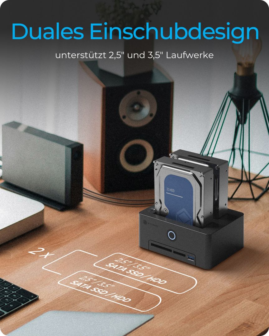 Raidsonic Icy Box IB-1233CL-CR Docking Station - Image 2