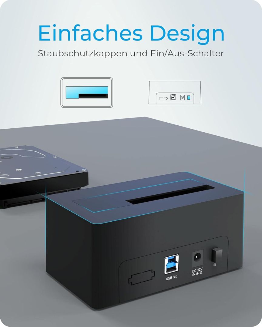 Raidsonic IB-1122-U3 DockingStation for 1x HDD/SSD with USB 3.2 Gen 1 Type-A interface - Image 9