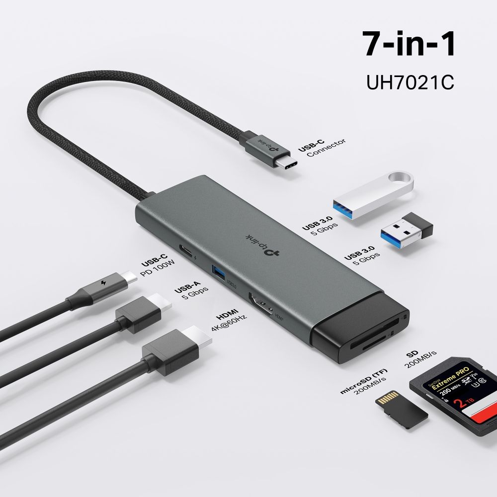 TP-Link UH7021C USB Type-C 7-in-1 Hub - Image 2