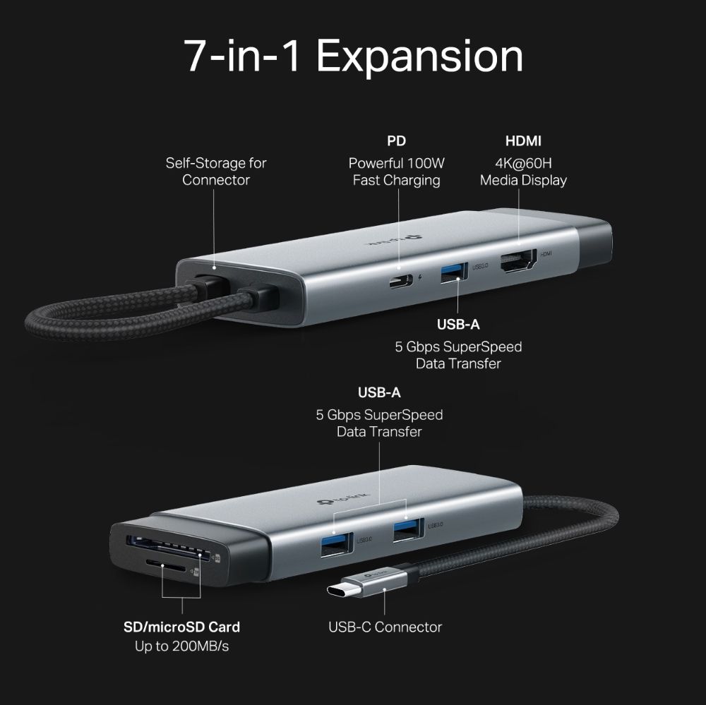 TP-Link UH7021C USB Type-C 7-in-1 Hub - Image 5