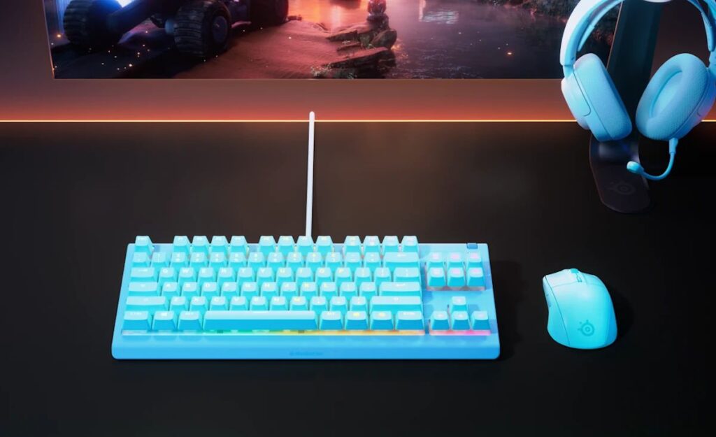 Steelseries Apex 3 TKL Gaming Keyboard Aqua UK - Image 4