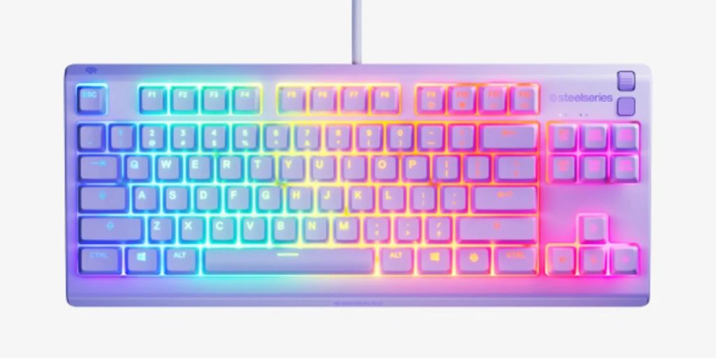 Steelseries Apex 3 TKL Gaming Keyboard Lavender UK - Image 2