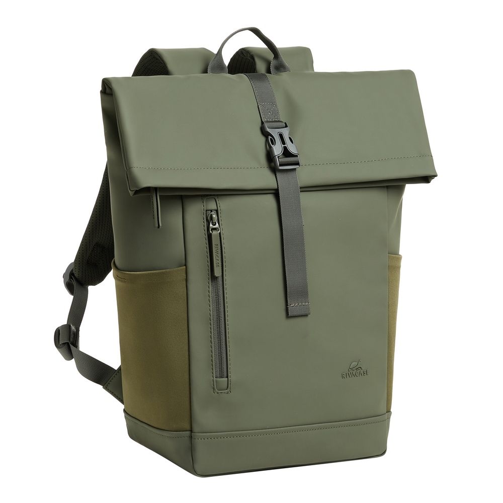 RivaCase 7826 ECO 17L Roll top backpack 14" Olive Green - Image 1