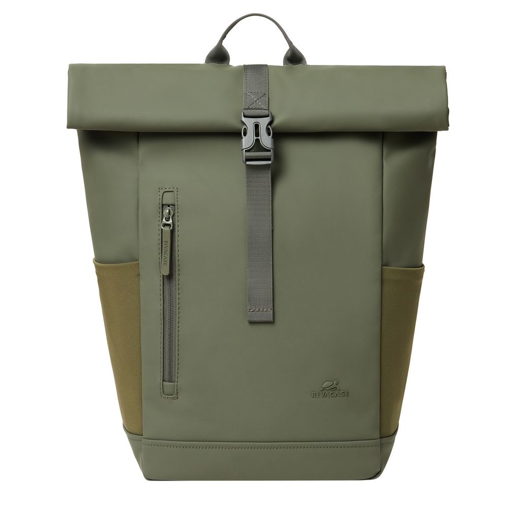 RivaCase 7826 ECO 17L Roll top backpack 14" Olive Green - Image 3