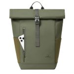 RivaCase 7826 ECO 17L Roll top backpack 14" Olive Green - Image 8