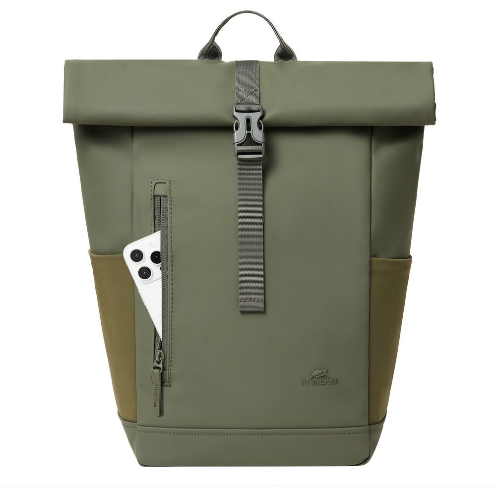 RivaCase 7826 ECO 17L Roll top backpack 14" Olive Green - Image 8