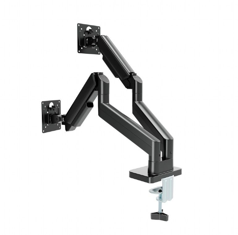 gembird-desk-mounted-adjustable-double-monitor-arm-17-32-black_1.jpg Gembird Desk mounted adjustable double monitor arm 17"-32" Black - Image 1