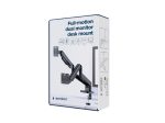 Gembird Desk mounted adjustable double monitor arm 17"-32" Black - Image 5
