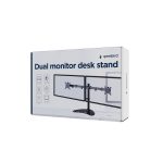 Gembird Dual monitor desk stand 13”-32” Black - Image 5