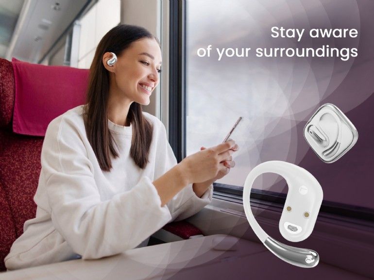 Gembird BT open-ear TWS headphones White - Image 4