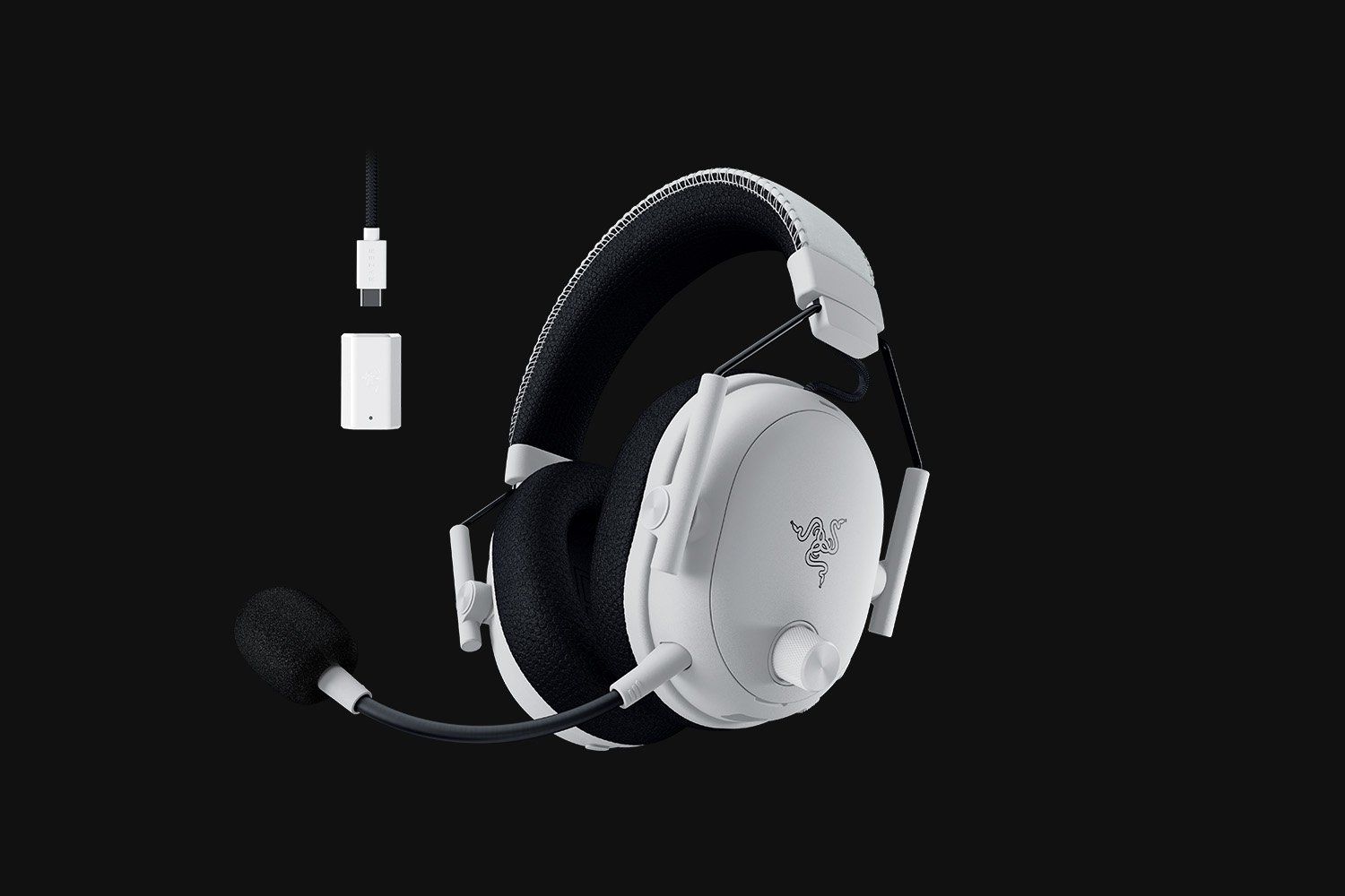 razer-blackshark-v3-pro-wireless-bluetooth-headset-white_1.jpg Razer Blackshark V3 Pro Wireless Bluetooth Headset White - Image 1