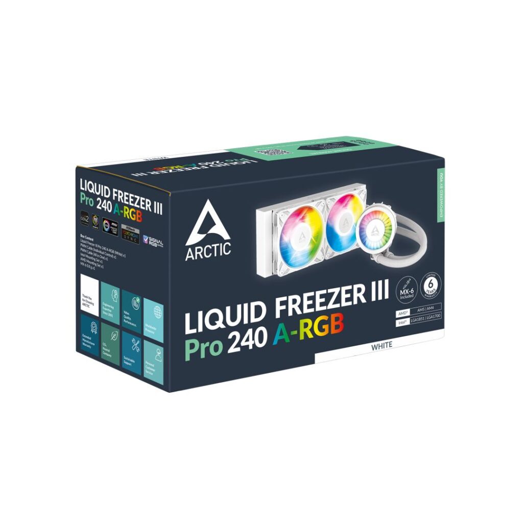 Arctic Liquid Freezer III Pro 240 A-RGB White - Image 6