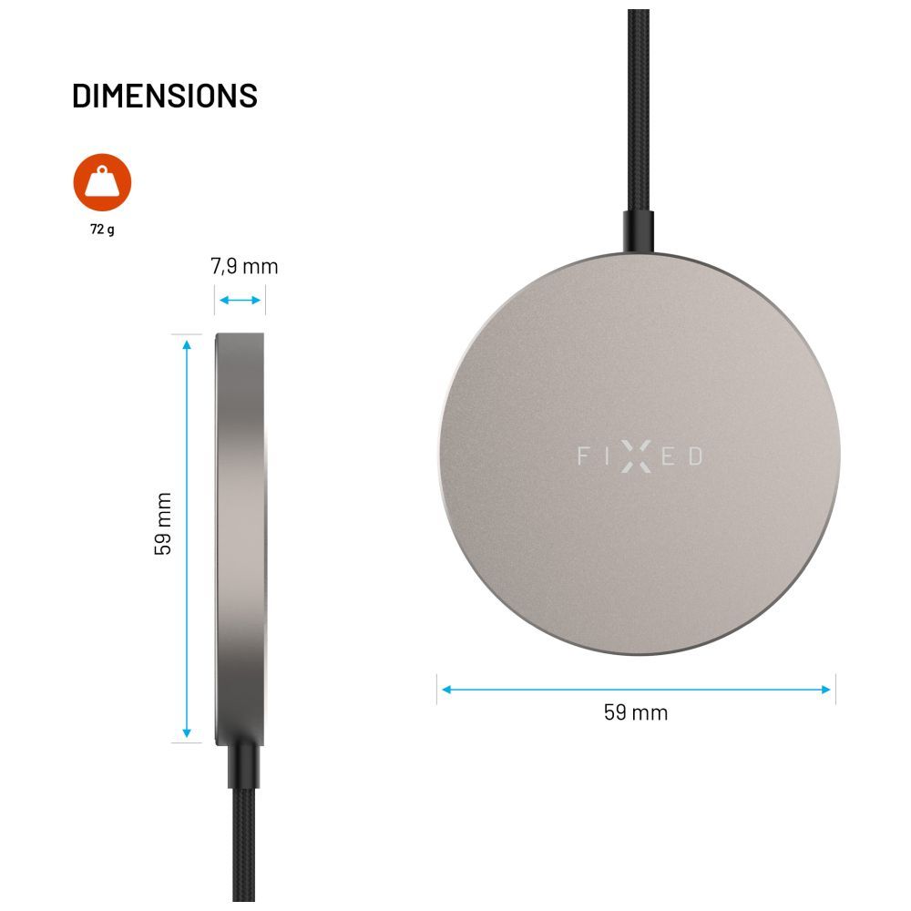 FIXED MagPad Slim Qi2 MagSafe Wireless töltő Titan - Image 11