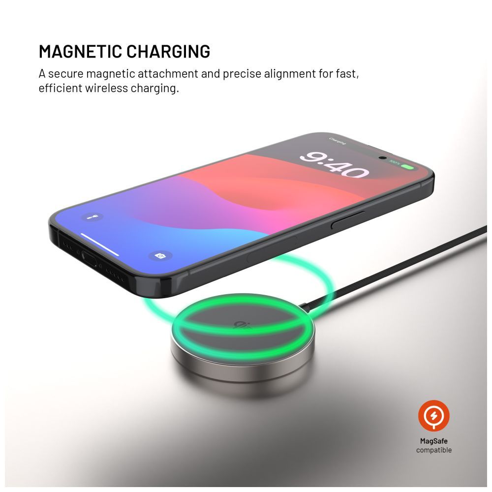 FIXED MagPad Slim Qi2 MagSafe Wireless töltő Titan - Image 3