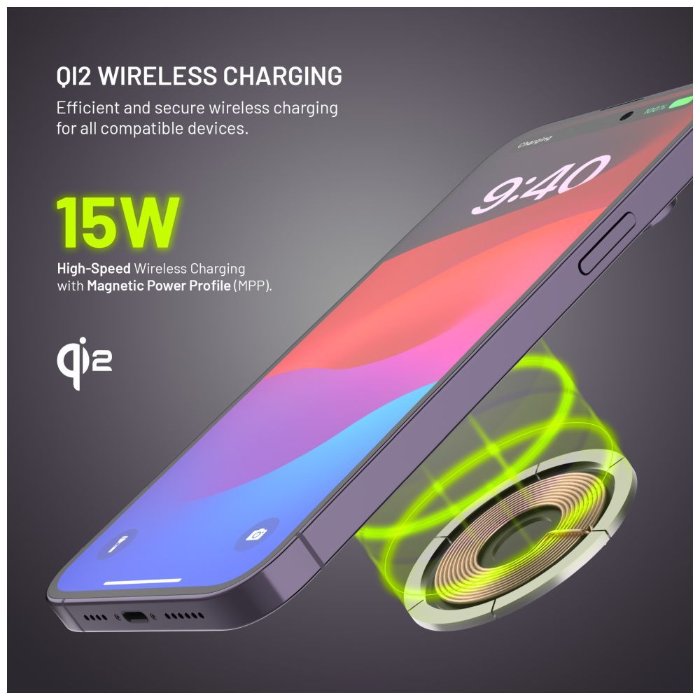 FIXED MagPad Slim Qi2 MagSafe Wireless töltő Titan - Image 4