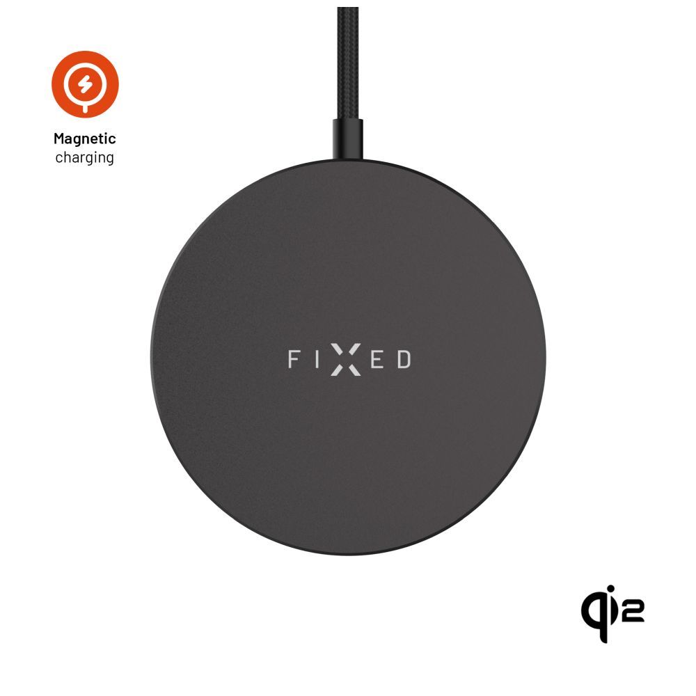 FIXED MagPad Slim Qi2 MagSafe-Unterstützung Wireless töltő, fekete - Image 1