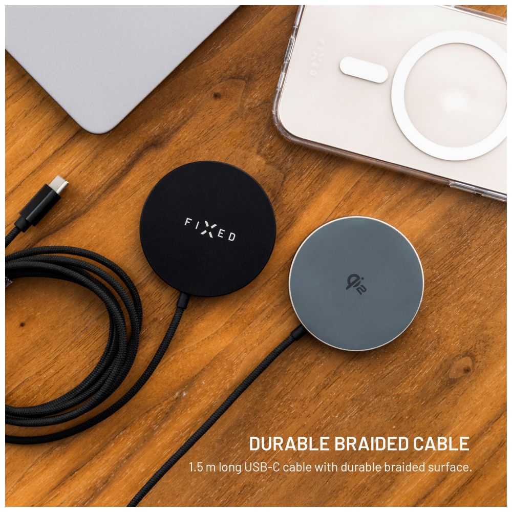 FIXED MagPad Slim Qi2 MagSafe-Unterstützung Wireless töltő, fekete - Image 10