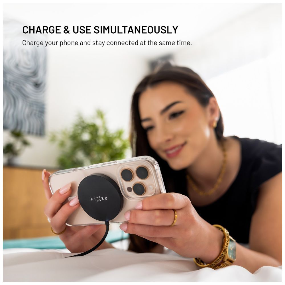 FIXED MagPad Slim Qi2 MagSafe-Unterstützung Wireless töltő, fekete - Image 8