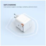 FIXED 2xUSB-C töltő visszahúzható kábellel, GaN PD 3.0 támogatással, 65W, fehér - Image 7