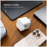 FIXED 2xUSB-C töltő visszahúzható kábellel, GaN PD 3.0 támogatással, 65W, fehér - Image 8