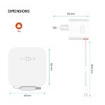 FIXED 2xUSB-C töltő visszahúzható kábellel, GaN PD 3.0 támogatással, 65W, fehér - Image 9