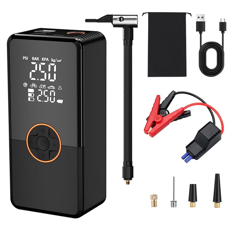 Platinet 8000mAh PowerBank with Car Jump Strater with Compressor Black - Image 1