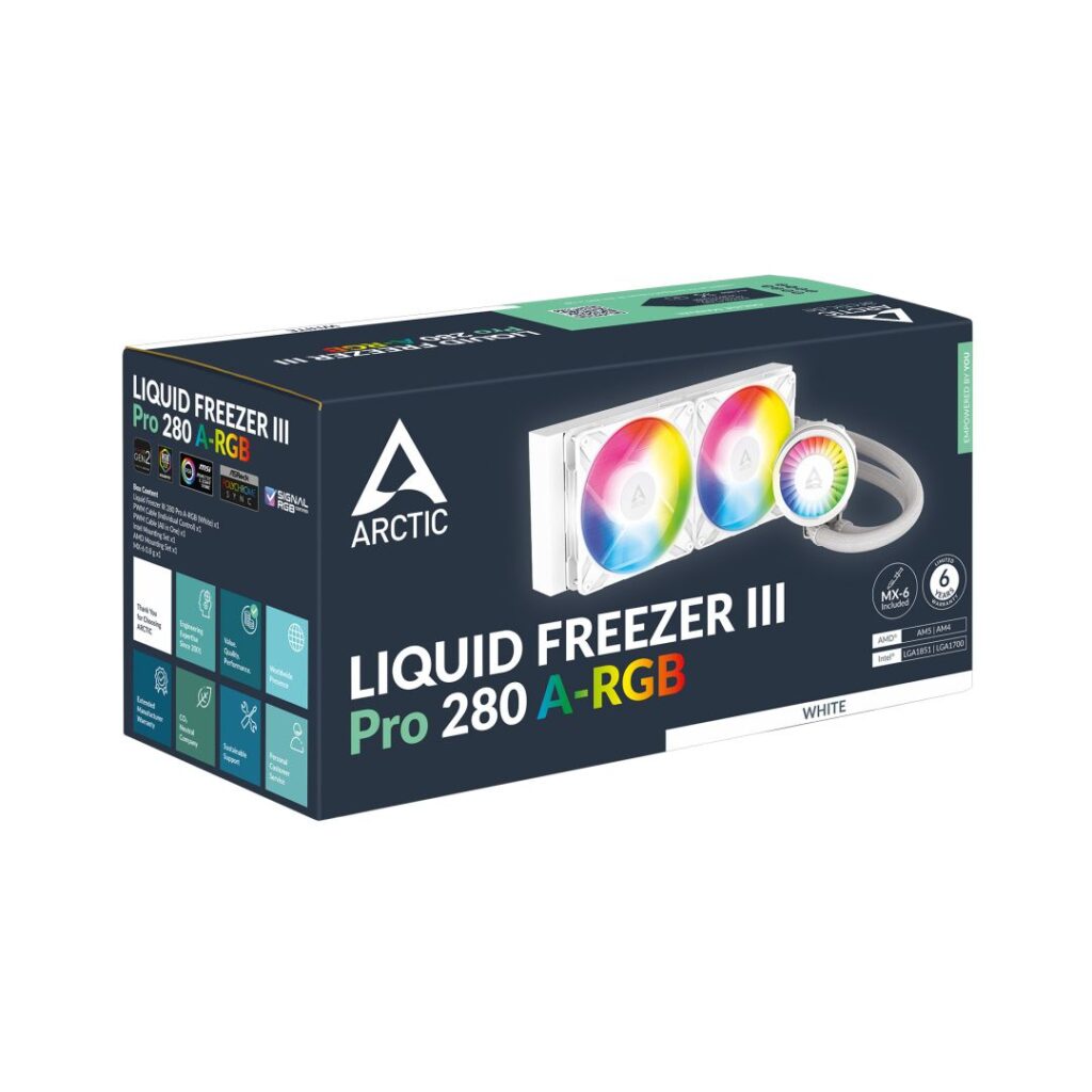 Arctic Liquid Freezer III Pro 280 A-RGB White - Image 6