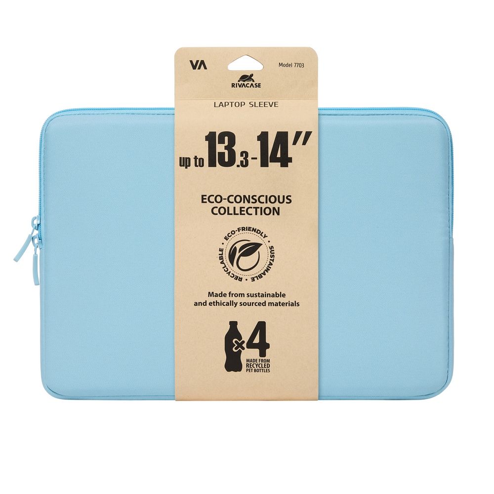 RivaCase 7703 Suzuka Laptop Sleeve 13,3" Pastel Blue - Image 11