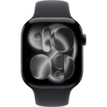 Apple Watch S11 GPS 46mm Jet Black Aluminium Case with Black Sport Band S/M - Image 2