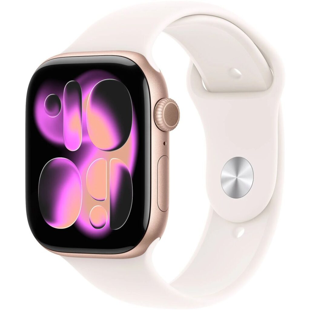 Apple Watch S11 GPS 42mm Rose Gold Aluminium Case with Light Blush Sport Band S/M - Image 1