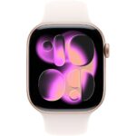 Apple Watch S11 GPS 42mm Rose Gold Aluminium Case with Light Blush Sport Band S/M - Image 2
