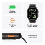 Apple Watch Ultra 3 Cellular 49mm Black Titanium Case with Black Ocean Band - Image 4