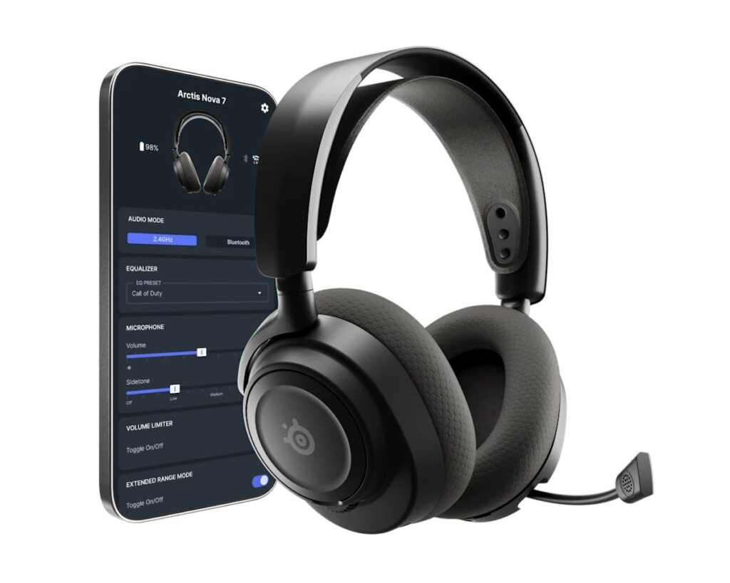 Steelseries Arctis Nova 7 Gen 2 Wireless Bluetooth Gaming Headset Black - Image 2