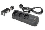 Digitus Hálózati Elosztó Kapcsolóval 3DIN 1,5m Black - Image 2