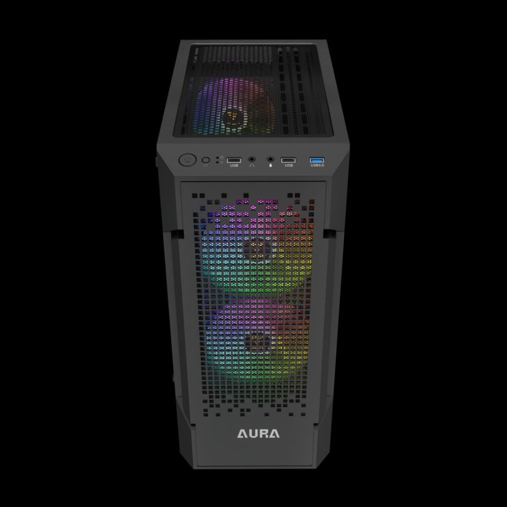 Gamdias Aura GC7 ARGB Tempered Glass Black - Image 3