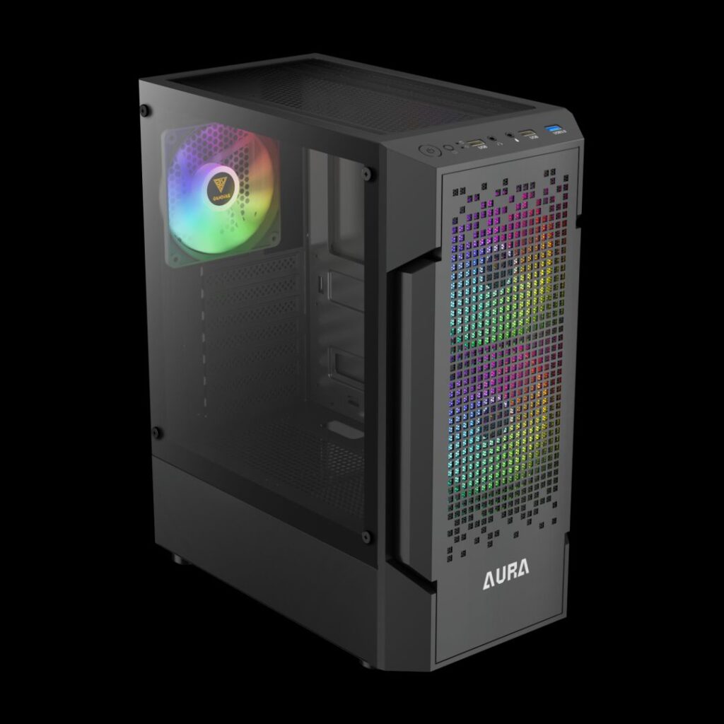 Gamdias Aura GC7 ARGB Tempered Glass Black - Image 5