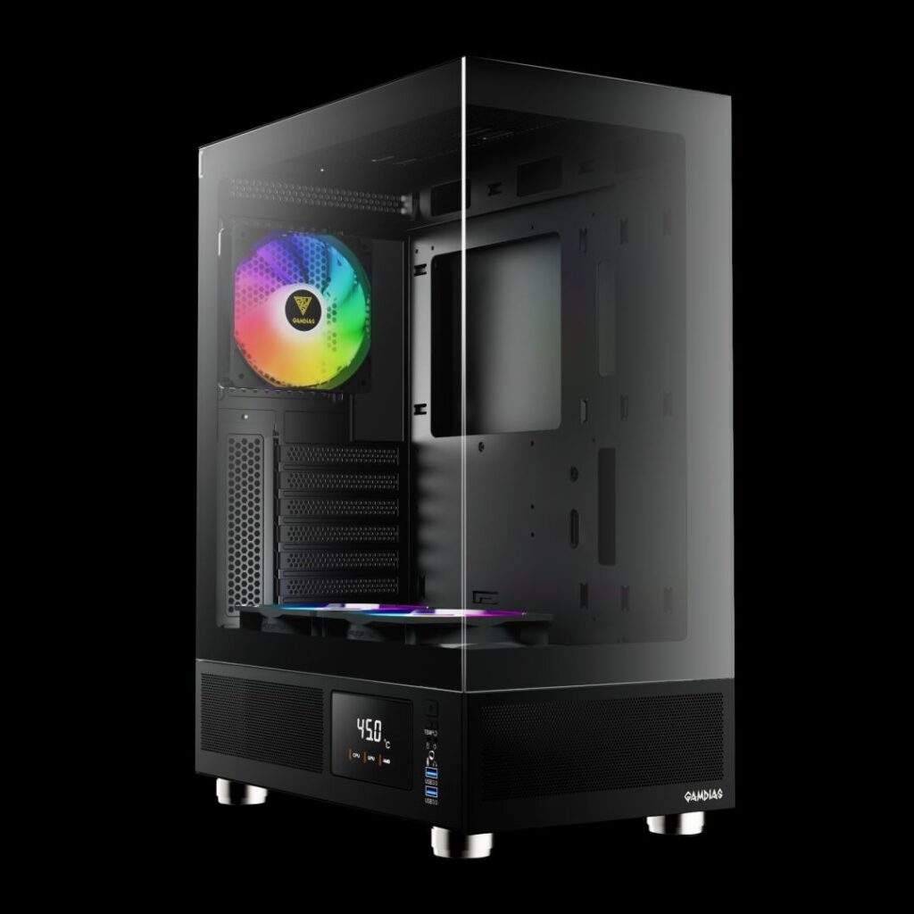 Gamdias Atlas E1 ARGB Tempered Glass Black - Image 2