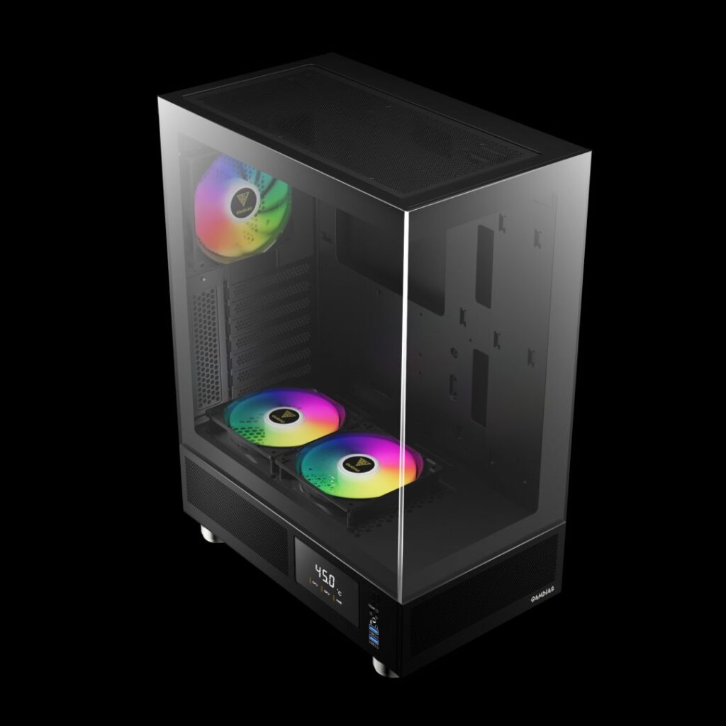 Gamdias Atlas E1 ARGB Tempered Glass Black - Image 3