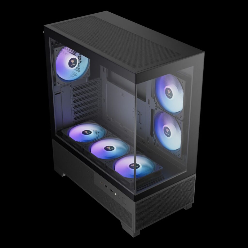 Gamdias Aura GC12 ARGB Tempered Glass Black - Image 3