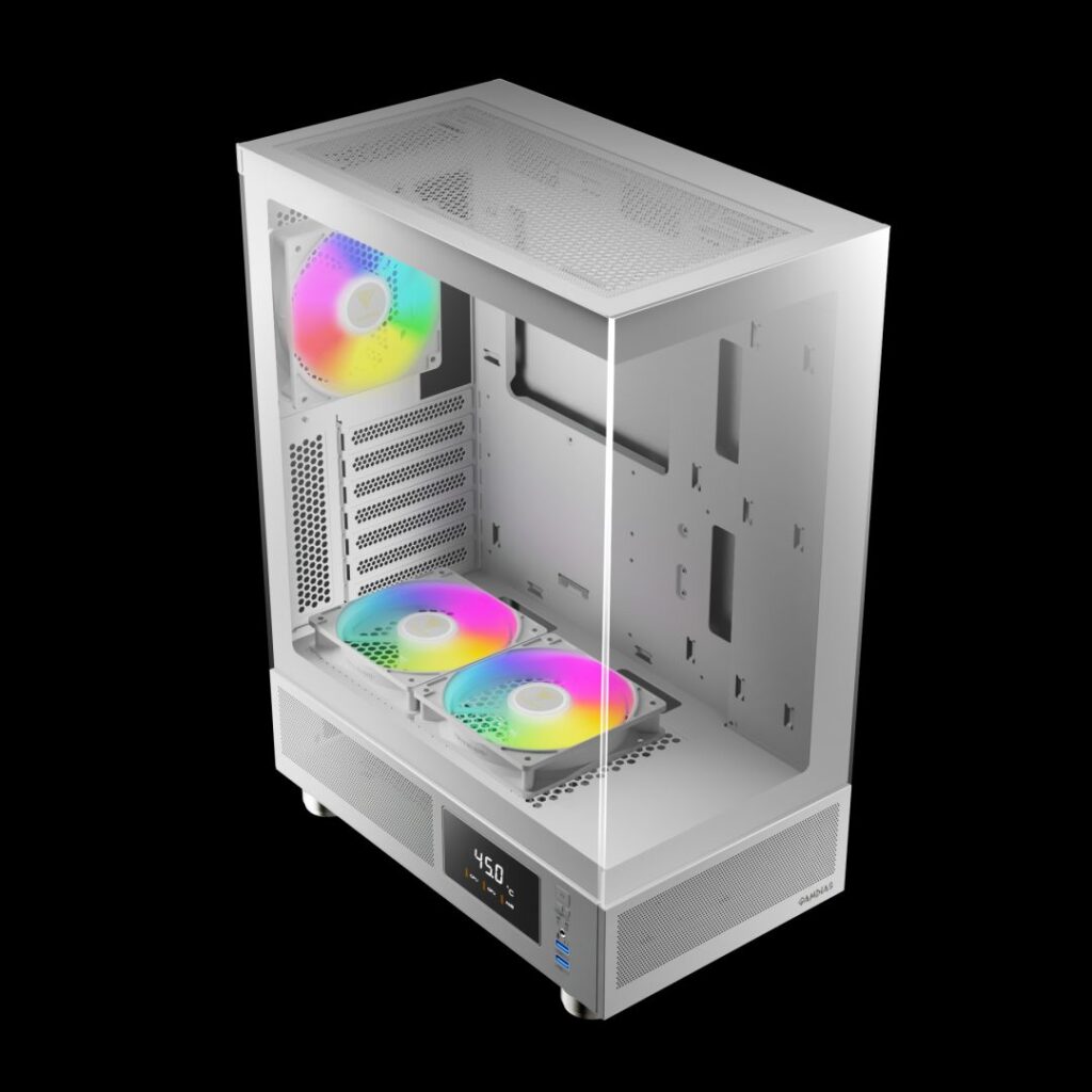 Gamdias Atlas E1 ARGB Tempered Glass White - Image 3