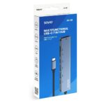 Savio AK-82 Multifunctional USB-C 7 in 1 hub Black - Image 3