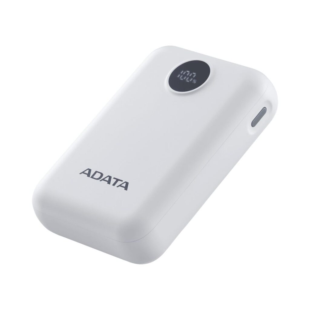 A-Data C100 Digital Display 10000mAh PowerBank White - Image 4